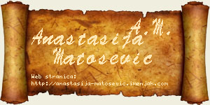 Anastasija Matošević vizit kartica